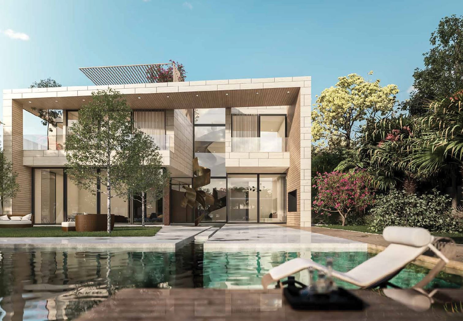 Lunaria Al Barari Dubai - Lunaria Villa is a harmonious blend of modern design, natural light, and serene water views